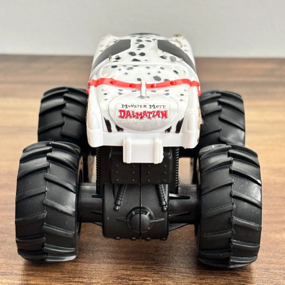 Monster Jam Monster Mutt Dalmatian Black & White Dog Monster Truck Toy 4.5